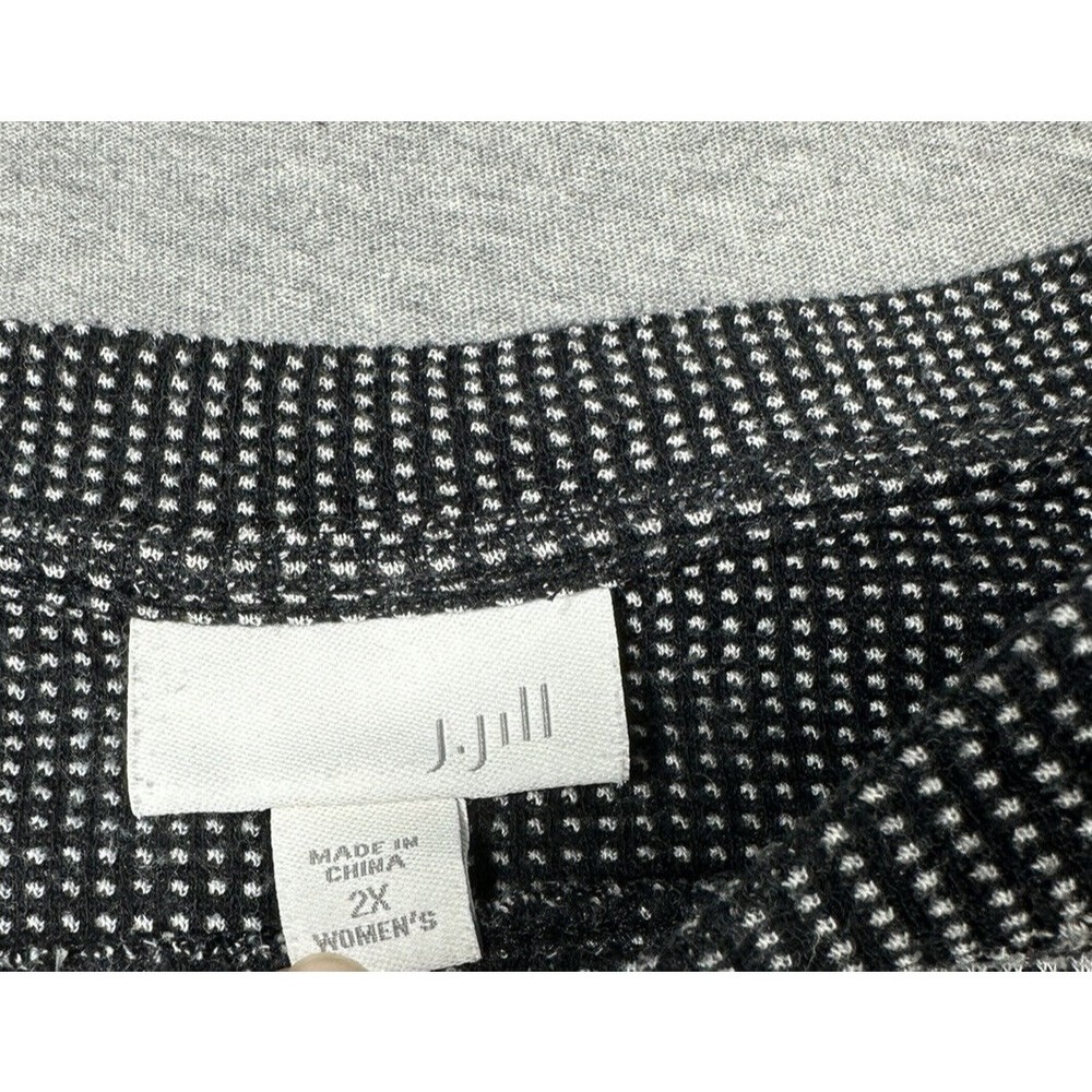 J. Jill Waffle‎ Knit Pullover Cotton Modal Rayon Blend Exposed Seams 2X - Picture 4 of 7
